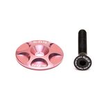 Крышка рулевой колонки A2Z, CNC 6061, болт алюминиевый 7075-T6, розовый, S-Cap-9, изображение  - НаВелосипеде.рф