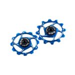 Ролики заднего переключателя A2Z Narrow wide, анодированый алюминий, 12T+12T, синий, NW-P12-4, изображение  - НаВелосипеде.рф