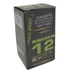 Камера велосипедная Vinca Sport, 12*1.75 1.95, бутиловая резина, авто ниппель, TUBE 12, изображение  - НаВелосипеде.рф