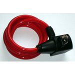 Велосипедный замок X-BIKE, тросовый, на ключ, с креплением, 8 х 1500мм, (цвета на выбор) 5-233778, изображение  - НаВелосипеде.рф