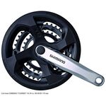 Система SHIMANO TOURNEY EFCM131C888C  18-24 скоростей. 48/38/28 170мм с защитой, серебристый, 2-4011, изображение  - НаВелосипеде.рф