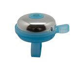 Звонок велосипедный TBS, диаметр 53мм, алюминий/пластик, серебристо-голубой, FY-01A-S/B, изображение  - НаВелосипеде.рф