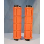 Грипсы велосипедные Colt Waffle, оранжевый, без фиксаторов, HY-2004EP-5, изображение  - НаВелосипеде.рф