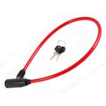 Велосипедный замок Vinca Sport, тросовый, на ключ, 8 х 1200мм, красный, 102.102 red, изображение  - НаВелосипеде.рф