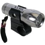 Фара M-WAVE 9 диодов,1 функция серебристая 5-220934, изображение  - НаВелосипеде.рф