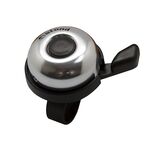 Звонок велосипедный TBS, диаметр 22.2мм, алюминиевый купол, пластиковая база, серебристый, CD-603, изображение  - НаВелосипеде.рф