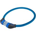 Велосипедный замок KELLYS CRYPT, тросовый, кодовый, с функцией фонарика безопасности, синий, KLS CRYPT, изображение  - НаВелосипеде.рф