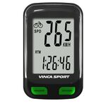 Велокомпьютер Vinca Sport, 12 функций, беспроводной, черный с зеленым, V-3600 green, изображение  - НаВелосипеде.рф