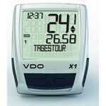 Велокомпьютер VDO Х1, 11 функций, проводной, серый, 4-7101, изображение  - НаВелосипеде.рф