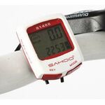 Велокомпьютер SAHOO, 14 функций, проводной, белый, 81488 white, изображение  - НаВелосипеде.рф