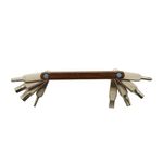 Мультитул Synpowel  FF-11W, 8 в 1, раскладной плоский, цвет "дерево", FF-11W, изображение  - НаВелосипеде.рф