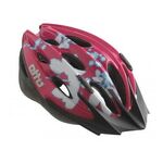 Велошлем Etto Shark, детский, цвет розовый с орнаментом "белые цветы", размер 50-57см, 322702, изображение  - НаВелосипеде.рф