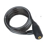 Велосипедный замок Vinca Sport, тросовый, на ключ, 12 х 1500мм, черный, VS 506 black, изображение  - НаВелосипеде.рф