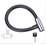 Велосипедный замок Vinca Sport, тросовый, на ключ, 20 х 1000 мм, черный, VS 476 (1), изображение  - НаВелосипеде.рф