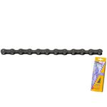 Цепь велосипедная TAYA TB-65, 8 скоростей, 1/2"x3/32", 116L, чёрный, ТВ-65, изображение  - НаВелосипеде.рф