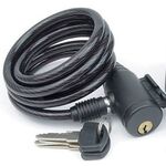 Велосипедный замок AUTHOR ASL-31, тросовый, на ключ, с креплением, 8 х 1500 мм, серебристый, 8-17060151, изображение  - НаВелосипеде.рф