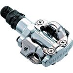 Педали для велосипеда Shimano M520, с шипами, серебристые, EPDM520S, изображение  - НаВелосипеде.рф