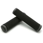 Грипсы велосипедные VELO VLG-311AD2, Kraton/гель, с заглушками, 130мм, серые, VLG-311AD2, изображение  - НаВелосипеде.рф