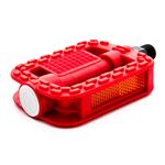 Педали Vinca Sport, детские, пластиковые, ось 9/16", 90x77 мм, цвет красный, VP 831 red, изображение  - НаВелосипеде.рф