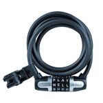 Велосипедный замок WORDLOCK,тросовый, кодовый, с креплением, 8 х 1500 мм, полупрозрачный, 5-230166, изображение  - НаВелосипеде.рф