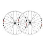 Колеса велосипедные Shimano MT55 переднее и заднее, 26'', цвет белый, CenterLock EWHMT55FRDWX, изображение  - НаВелосипеде.рф