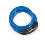 Велосипедный замок Kross KZS 150 тросовый, кодовый, 1500 х 6мм, синий, T4CZP000182BL, изображение  - НаВелосипеде.рф