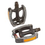 Педали WELLGO, CITY, пластик/Kraton, ось Cr-mo, с подшипниками, 103х79,5х24мм, чёрные, C097, изображение  - НаВелосипеде.рф