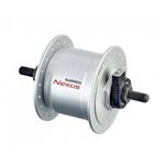 Велосипедная динамовтулка SHIMANO 6V 3.0W, 32 отверстия, под гайки, серебристая, ADHC30003NNBS, изображение  - НаВелосипеде.рф