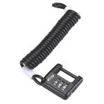 Велосипедный замок BBB MiniSafe Coil тросовый, кодовый, 3 х 1200 мм, черный, BBL-52, изображение  - НаВелосипеде.рф