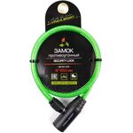 Велосипедный замок Vinca Sport, тросовый, на ключ, 8 х 650мм, зеленый, VS 101.101 green, изображение  - НаВелосипеде.рф