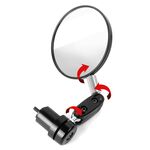 Зеркало Vinca Sport JY 06, параболическое, с торцевым креплением, диаметр 80 мм, JY 06, изображение  - НаВелосипеде.рф