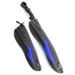 Комплект крыльев Vinca Sport 20"-26", материал пластик, черный с синими вставками, HN 10-1 black/blue, изображение  - НаВелосипеде.рф