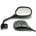 Зеркало велосипедное TBS CL-134-04, с рисунком на обратной стороне, комплект левое+правое, CL-134-04, изображение  - НаВелосипеде.рф