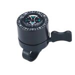Звонок велосипедный TBS, диаметр 40мм, алюминий/пластик, с компасом, чёрный, JH-500B/B, изображение  - НаВелосипеде.рф