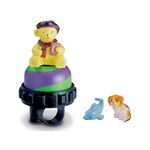 Звонок велосипедный TBS, диаметр 47мм, поворотный, алюминий/пластик, с игрушкой, YWS-667A, изображение  - НаВелосипеде.рф