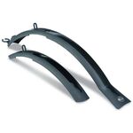 Крылья Author AXP-02-24/28 26-28"х55мм, пластиковые, удлиненные черные 8-16061602, изображение  - НаВелосипеде.рф