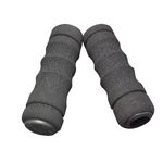 Грипсы велосипедные CHILILON CLL-145, анатомические, ширина 22мм, 120мм, с заглушками, чёрные, CLL-145, изображение  - НаВелосипеде.рф