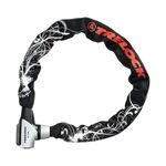 Велосипедный замок TRELOCK BC 340 Flowers, цепь, на ключ, тканевая-оболочка, 7 х 850 мм, черный, 8001701, изображение  - НаВелосипеде.рф