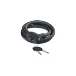 Велосипедный замок KELLYS Hardcoil, тросовый, на ключ, 7 х 15 х 1800 мм, ключ с подсветкой, NKE92864, изображение  - НаВелосипеде.рф