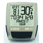 Велокомпьютер VDO Х2-DW, 16 функций, беспроводной, серебристо-черный, 4-7112, изображение  - НаВелосипеде.рф