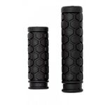 Грипсы велосипедные Vinca sport резиновые, чёрные, разной длины ( 118мм и 85мм), H-G 30 black, изображение  - НаВелосипеде.рф