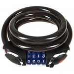 Велосипедный замок Vinca Sport, тросовый, кодовый, с подсветкой,12 х 1200мм, черный, VS 101.562, изображение  - НаВелосипеде.рф