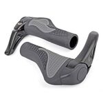 Ручки-рога(мини) для велосипеда Author алюминиевые короткие 135мм эргон. ABE-C15 черно-серые 8-33153015 , изображение  - НаВелосипеде.рф