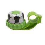 Звонок TBS FY-020-15, 40 мм, поворотный на ножке, "футбольный мяч", зелёный, FY-020-15, изображение  - НаВелосипеде.рф