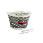 Велокорзина Vinca Sport, детская,на руль, крепление на пластмасовые жгуты, серая с машинками, P 07, изображение  - НаВелосипеде.рф