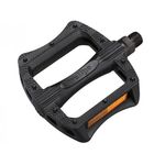 Педали велосипедные WELLGO пластиковые B123 широкие ось Cr-Mo 288г черные 6-14123 , изображение  - НаВелосипеде.рф