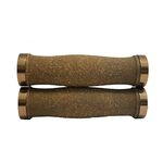 Грипсы велосипедные Vinca Sport, пробка, 130 мм, коричневые, металлический зажим, H-G 127, изображение  - НаВелосипеде.рф