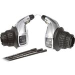 Шифтер велосипедный Shimano Tourney RS47 левый/правый 3x8 скоростей трос+оплетка ESLRS47P8A, изображение  - НаВелосипеде.рф