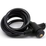 Велосипедный замок AUTHOR ASL-51, тросовый, на ключ, с креплением, 8 х 1000мм, полупрозрачный, 8-17060148, изображение  - НаВелосипеде.рф