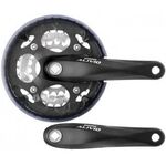 Система шатунов велосипедная Shimano Alivio, M411, 175мм, Квадрат, 48/38/28T, EFCM411E888CL, изображение  - НаВелосипеде.рф